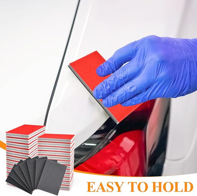 60 Pcs 180-3000 Grit Sanding Sponge Set, 3 x 4 Inch Ultra Fine Sanding Sponges Pads, Wet and Dry Sand Paper for Metal Wood Furniture Drywall Walls Stone Automotive Paint Plastic