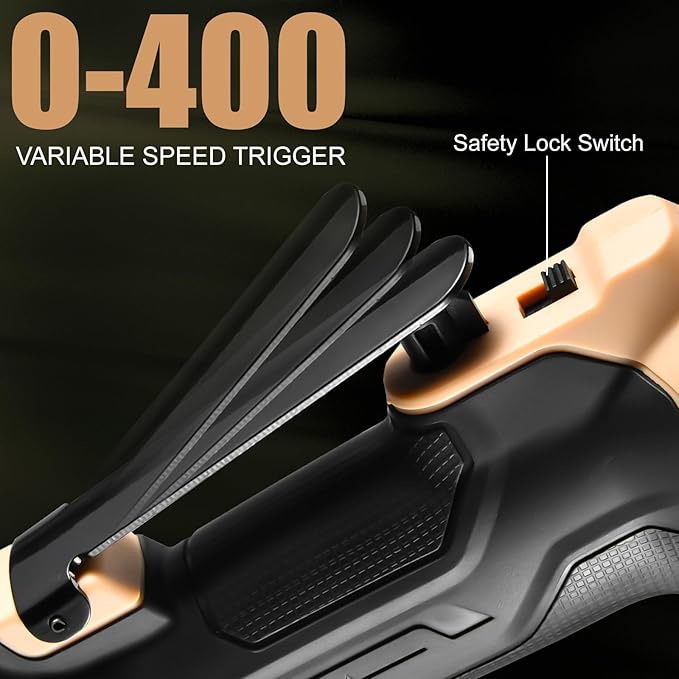 SHIELDPRO 20V Electric Ratchet Wrench Set, 3/8" Cordless Ratchet Kit 400RPM, Torque Ratchets, LED Light, 2 Batteries, Fast Charger, Sockets, Adapters, Extension Bars (Yellow)