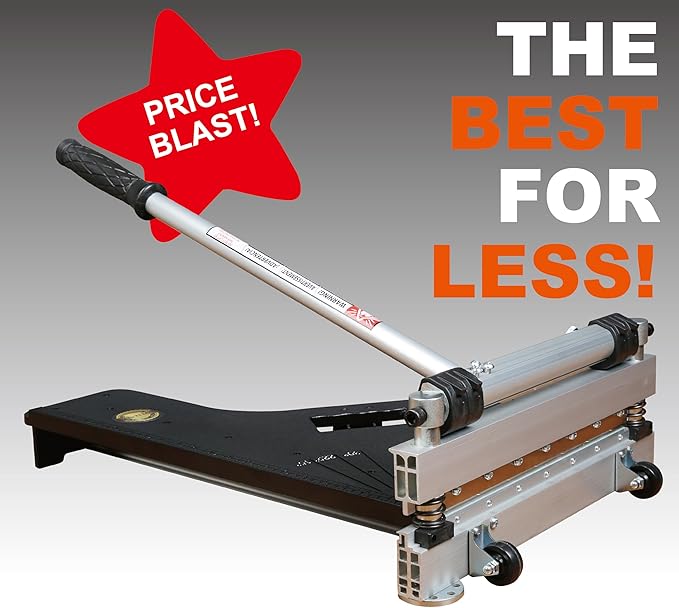 13" Laminate Floor Cutter, Vinyl Floor Cutter - Meet Multi-Angle/Length Cutting, A Flooring Tool also Cuts-Engineered Wood Floor, LVP, VCT, SPC, WPC, Long Life HSS Blade Mounted!