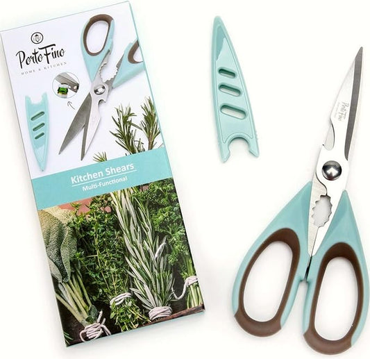 Kitchen Scissors for Food - Heavy Duty Stainless Steel Shears - All Purpose Utility Shears - Cooking Scissors for Meat, Chicken, Fish, Vegetables, Herbs - Kitchen Gadget