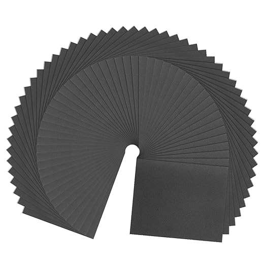 HARFINGTON 100pcs Sandpaper 1200 Grit 9 x 11 Inch C-Weight Backing Silicon Carbide Abrasive Wet Dry Sanding Sheets for Wood Finishing, Metal Sanding, Automotive Polishing