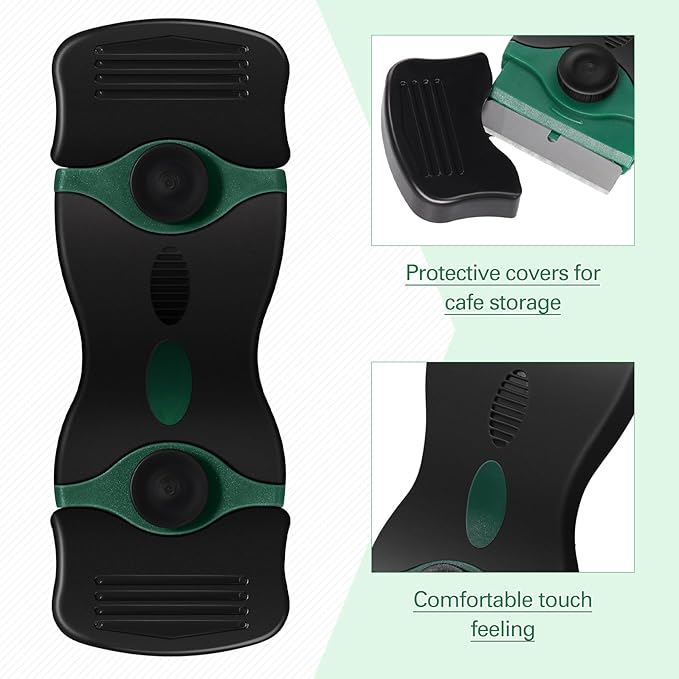 Tallew 9 Pcs Plastic Scraper Tool Sticker Plastic Razor Blade Scraper Plastic Pick Plastic Non Scratch Tool Putty Knife for Window Floor Label Removal Paint Cleaning(Green)