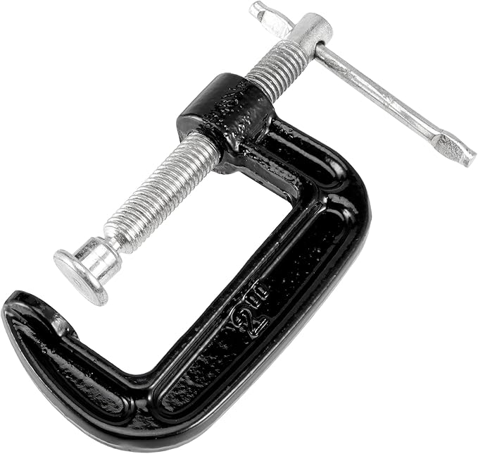 MUKCHAP 10 PCS 2 Inch C-clamp, Small C Clamps, Mini G Clamps for Woodworking or Metal Workpiece, Black