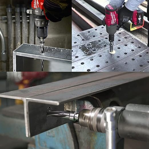 9/16" Reamer Drill Bit for Metal,9/16" Bridge Construction Reamer Drill Bit for Steel Alloy Plastic Wood,M2 HSS Tapered with 1/2" Shank Chuck Alloy to Align Existing Hole and Enlarge Hole