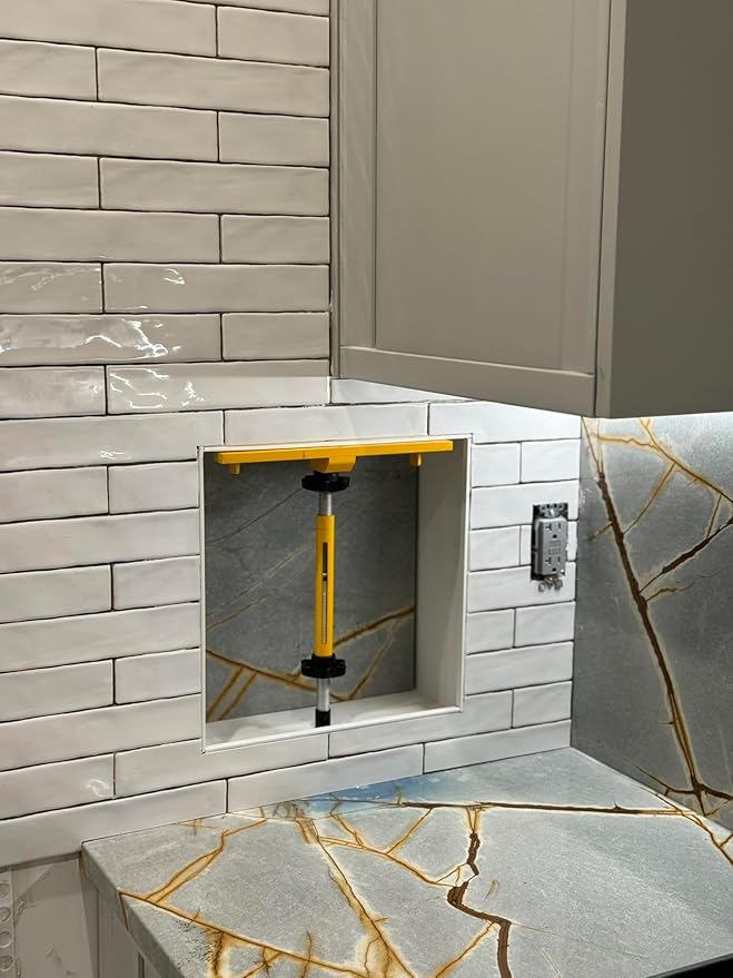 Patented Planum Tile Niche Supporter ??Shower Niche Tiling Tool Kit for Home Remodeling & Construction | Aluminum Support for Installing Ceramic & Porcelain Tile Niche Shelves