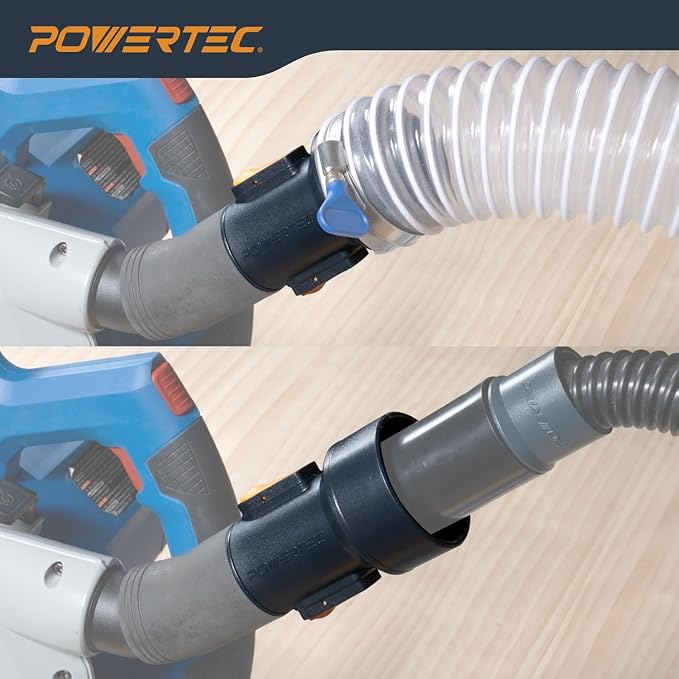 POWERTEC Dust Collection Fitting with Quick-Change Adapter for Shop Vacuum Hoses & Fittings Ranging from 2-1/2" to 1-1/2" (70479)
