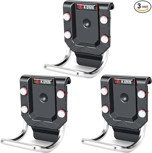 KUNN Hammer Holder for Belt, Quick-Release Tool Holster & Loop, Fits Up to 2.7" Belts, Heavy-Duty Aluminum Alloy Clip for Hammer, Hatchet, Mallet