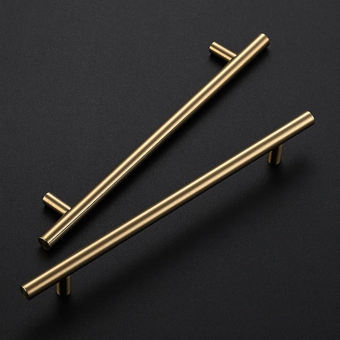 JOY DECOR 60 Pack Champagne Bronze Cabinet Pulls ??10 Inch Length, 7-1/2 Inch (192mm) Hole Center ??Stainless Steel Kitchen Cabinet Handles for Drawer and Cupboard