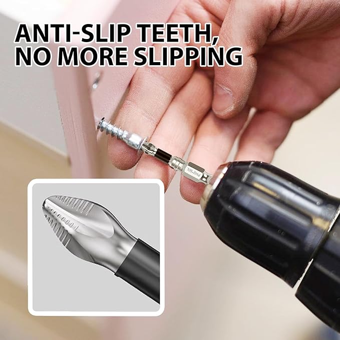 High Magnetic Screwdriver Drill Bit Set, Impact Resistant Non Slip Bit, Electric Screwdriver Set Alloy Steel for Impact Driver 25 50 65 70 90 150mm