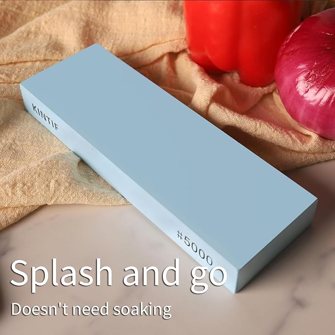 Whetstone Knife Sharpening Stone #5000 Extra Fine Grit Cuts fast Splash and go No need to soak,Polishing Stone Ultra Fine Whetstone