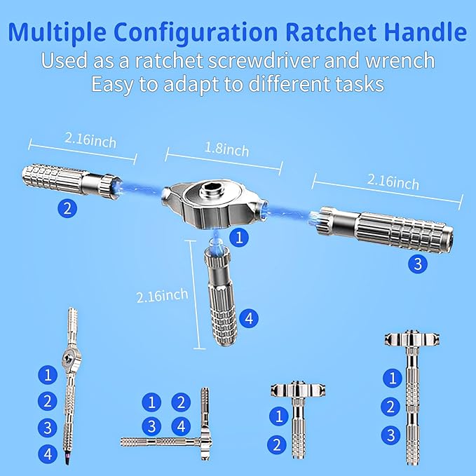 2026 New 42 in 1 Magnetic Screwdriver Set, DIY Ratchet Screwdriver Set with Detachable Handle, Portable Compact Repair Tool Kit for Furniture Laptop Electronicsv Bicycle