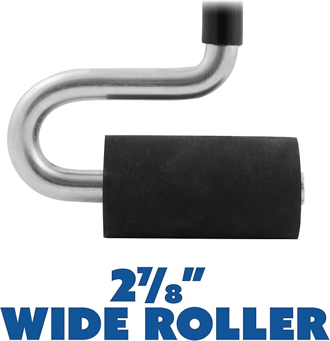 Long Handle J Roller with Thick Rubber Roller 1-1/2??in Diameter by 2-7/8??Wide For Veneers Laminate Wall Coverings and Edge Banding for Maximum Pressure Adhesion
