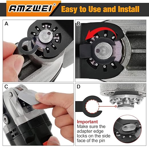 22PCS Oscillating Tool Blades Metal Wood, 5 Types Quick Release Oscillating Saw Blades for DIY Projects, Oscillating Tool Blades Compatible with Dewalt Milwaukee Ryobi Rockwell Fein