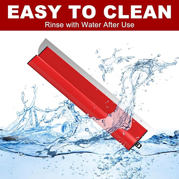 Ceeintee 24 Inch Drywall Skimming Blade, Replaceable 0.35mm Stainless Steel Blade, Drywall Trowel for Gyprock, Drywall and Wall-Boardrd, Ergonomically Designed Grip