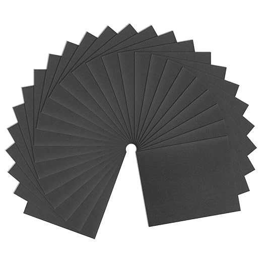 HARFINGTON 25pcs Sandpaper 500 Grit 9 x 11 Inch C-Weight Backing Silicon Carbide Abrasive Wet Dry Sanding Sheets for Wood Finishing, Metal Sanding, Automotive Polishing