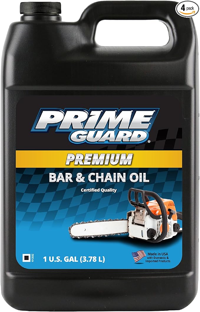 Prime Guard Bar & Chain Oil - 1 Gallon (Pack of 4)