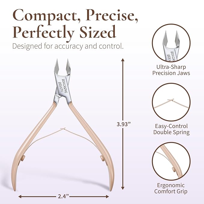 Professional Cuticle Cutter & Pusher Trimmer Manicure Tools with Double Spring ??Perfect Nail Care Tool for Manicure & Pedicure Beauty at Home/Spa/Saloon