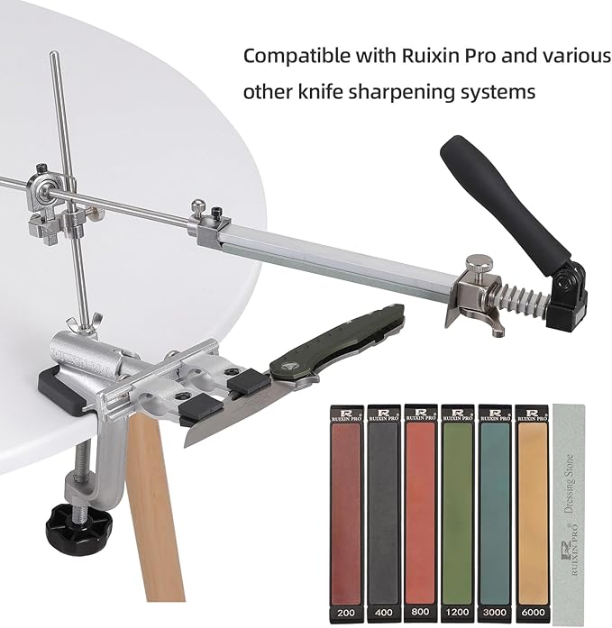 6PCS Diamond Sharpening Stones, #200#400#800#1200#3000#6000 Grit for RUIXIN PRO RX-008 RX-009 Knife Sharpening Fixed-Angle Kit, Professional Whetstone Kit for Kitchen Outdoor