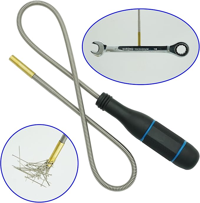 GUTIMORE Magnetic Pickup Tool Set,Pack of 2, Flexible Magnetic Pickup 2LB,Telescoping Magnet Pickup 10LB,Strong Magnet for Hard to Reach Keys,Bolts,Nuts and Screws for Car and Home