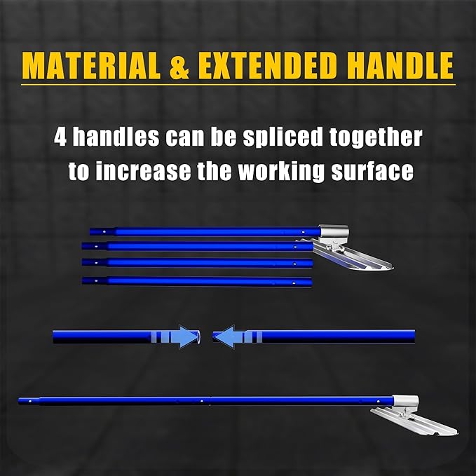 Bull Float Concrete Tools,48?쇺쇒??쇺?Magnesium Aluminum Alloy Concrete Float with 4 Combinable Handles,Concrete Bull Float with Carrying Toolbox,Trowel,Concrete Bull Float Kit for Concrete Finishing