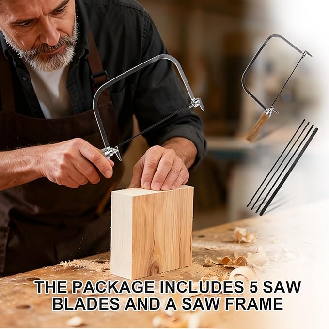 Homoyoyo 1 Set Engraving Saw Coping Saw Woodworking Hand Hand Tools Japanese Fret Cutters Woodworking Japanese Tables for Mini Wire See DIY Engraving Wood Plastic Pvc Aluminum Cutting and Outdoor Use