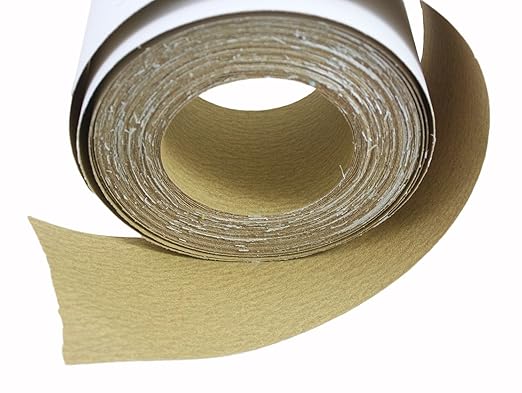 ABN Adhesive Sticky Back 180-Grit Sandpaper Roll 2-3/4in x 20 Yards Aluminum Oxide Golden Yellow Longboard Dura PSA
