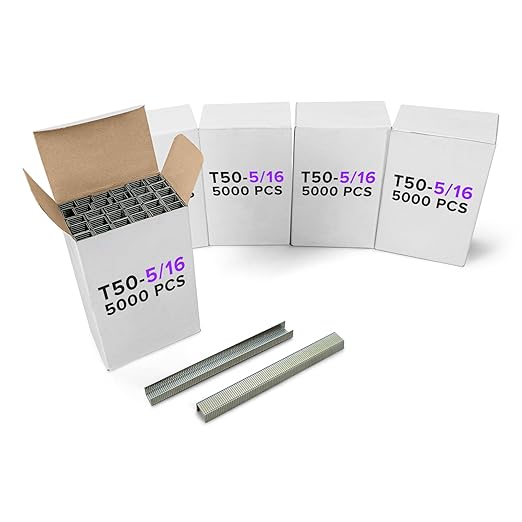 IDL Packaging Heavy Duty Staples for Hummer Tacker HT-9-11, 3/8" x 5/16" x 0.04" (5 Boxes, 25000 pcs) - Non-Rusting Stainless Steel Industrial Zinc-Plated