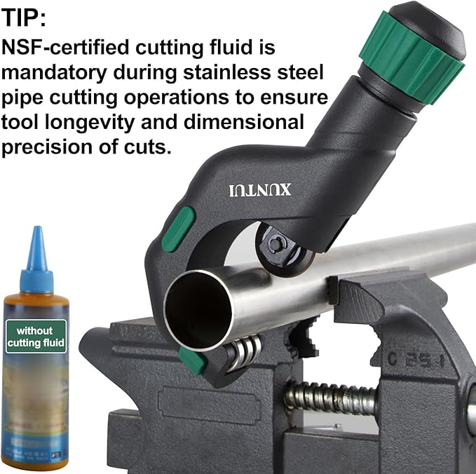 Copper Pipe Cutter Tool Set 3/16"-2" Outer Diameter, Tube Cutter for Copper,Brass,Aluminum&Stainless Steel, HVAC Metal Plumbing Tubing cutter Tool with Deburring Tools&Extra Blades(XT600616)