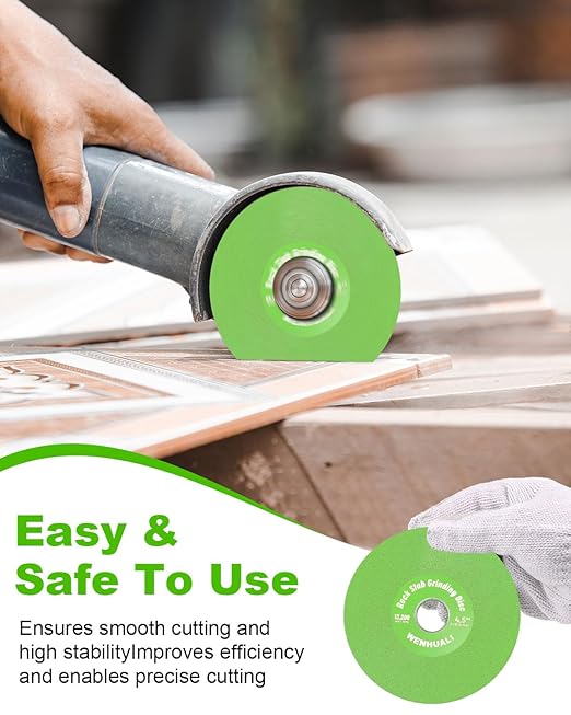 4.5 Inch Diamond Rock Slab Grinding & Cutting Disc - 3 Pcs Angle Grinder Blade with 7/8" Arbor for Marble, Quartz, Ceramic, Glass, Tile, Jade & Rock Slab Trimming