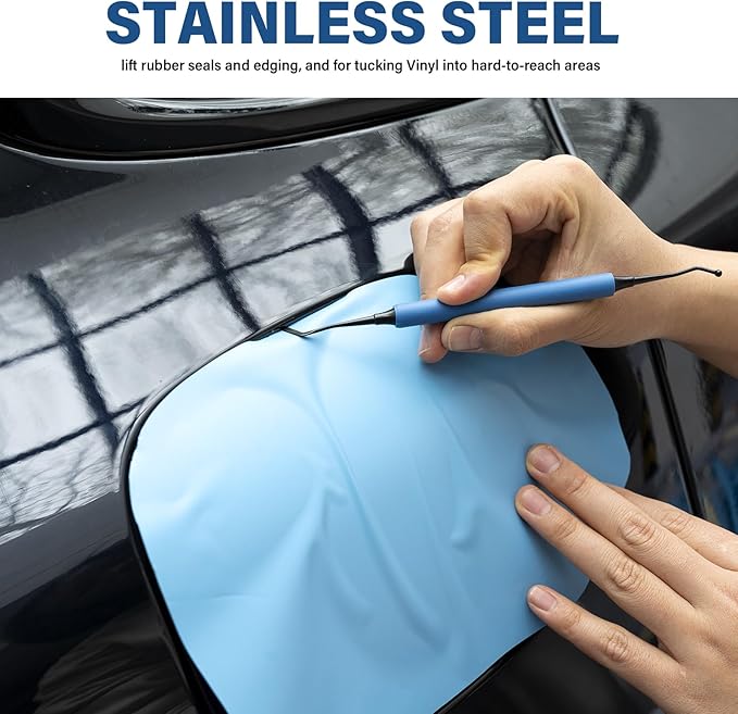 Gomake Stainless Steel Lifting Seals Tool for Tucking Vinyl Wrap Along Trim or Molding Area,Car Wrapping,Vinyl Sign,Window Film Installing