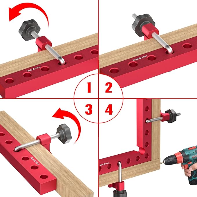 90 Degree Positioning Squares Right Angle Clamps, Clamping Squares for Woodworking Cabinet Clamp Corner Clamps Aluminum Alloy L Type Carpenter Tool for Cabinets, Picture Frame 7.1inch