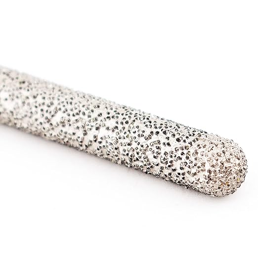 Tuck Point Pin Diamond Bit - BRSCHNITT 4 5/8" Length x 1/4" Diamond Mortar Raking Bit with Round Shank for Wet/Dry Removing old Mortar Grinding/Shaping Masonry,Stone,Concrete,Inside Corners Diamond Glitter Bit.
