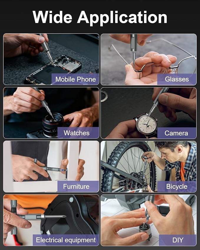 Ratchet Screwdriver Set, 74 in 1 Magnetic Screwdriver Set with Detachable T Handle, Precision Repair Tool Kit for Furniture Assembly, Computer, Bicycles, Appliance, Watch, Doorbell, Camera, DIY