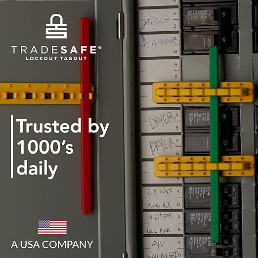 TRADESAFE Breaker Lockout Blocker Kit - 480/600V Circuit Breaker Lockout Device for Irregular Shaped, Oversized Circuit Breaker, Breaker Blocker Kit for Electrical Lockout Tagout
