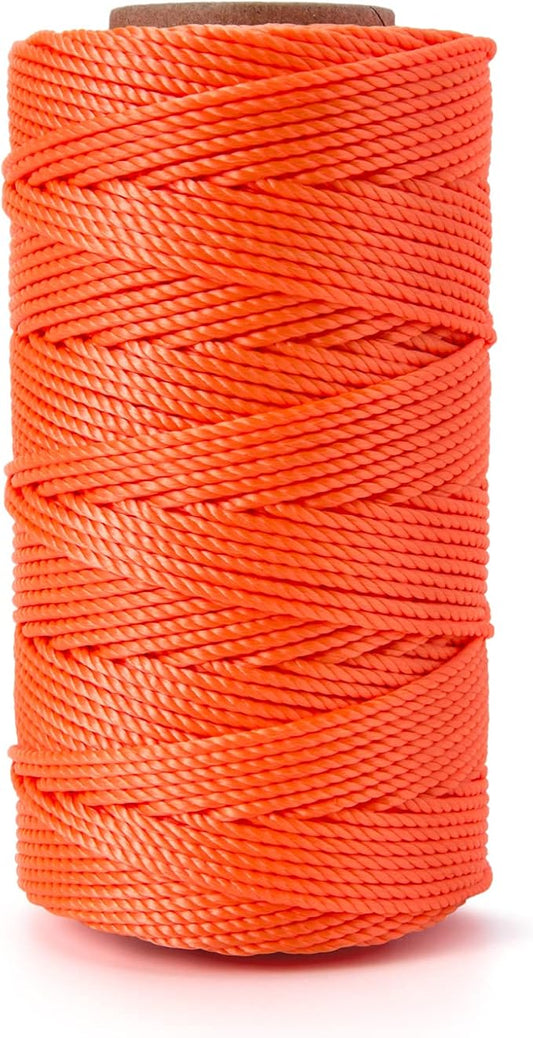 HONGDA Twisted Nylon String, #18 x 1080FT Mason Line String, Nylon Twine for Masonry Job, Trot Line, Decoy Line, Net Making and Mending, Workshop, Crafts, Gardening