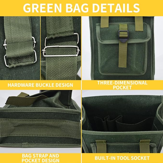 14 PCS Geology Rock Pick Hammer Kit, Gold Mining & Prospecting Equipment Tool, Musette Bag, 22oz Hammer & Digging Chisels, Shovel, Magnifying Glass, Whistle, Goggles