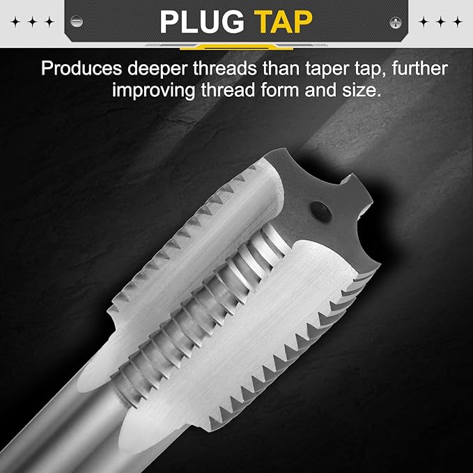 uxcell Hand Plug Tap M36 x 4 H2 Metric Thread Plug Style Taps Straight Flute Screw Tapping Threading Tool High Speed Steel HSS6542