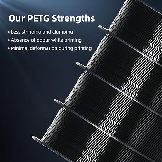 Geeetech PETG Filament 1.75mm, 1 KG (2.2lbs) Spool 3D Printer Filament, High-Toughness, 짹0.02mm Accuracy, Neatly Wound & Moistureproof, Non-Clogging Non-Stringing, Fits Most FDM Printers (Skin)