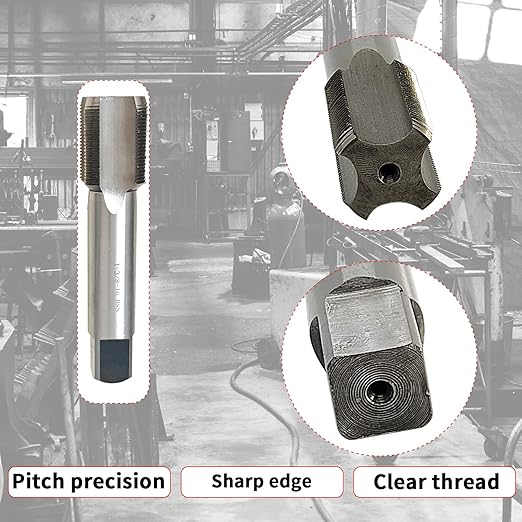 Lzcdelyxiao 1-3/8"-16 Tap UN Right Hand Straight Flute Nominal Diameter 1-3/8" Thread Per Inch 16 Fin Grade 2B HSS
