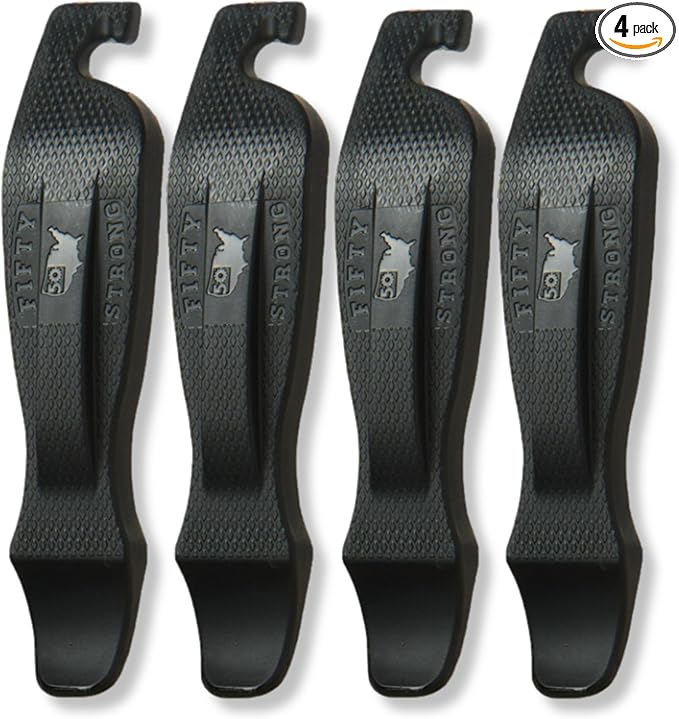 Bike Tire Levers ??Set of 4 Ultra-Strong Bicycle Tire Removal Tools | Ergonomic Easy-Grip, Interlocking Design | Road, MTB, Gravel & BMX Flat Repair Kit | Made in USA