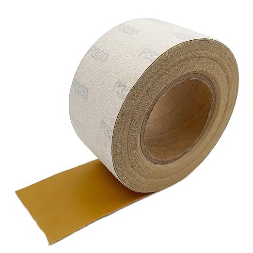 320 Grit Hook and Loop Sandpaper Roll, 2-3/4" X 20 Yard Aluminium Oxide Hook-and-Loop Backed Sand Paper Emery Cloth for Wood Furniture Finishing Metal Sanding Polishing and Woodworking