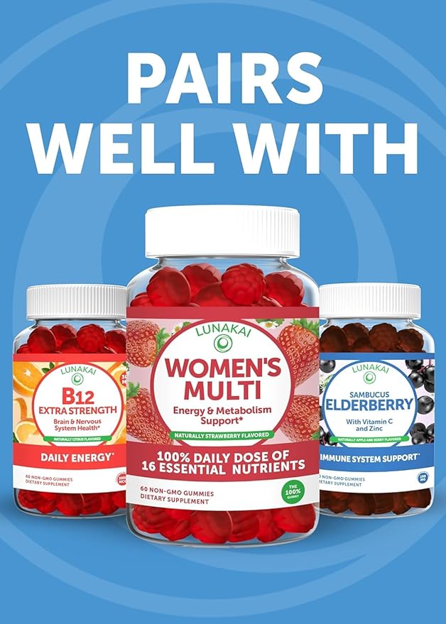 Lunakai USA Made Magnesium Glycinate Gummies 426mg with L-Theanine ??Calm, Sleep, Stress Relief for Adults & Kids, Non-GMO, Vegan - 3 Pack