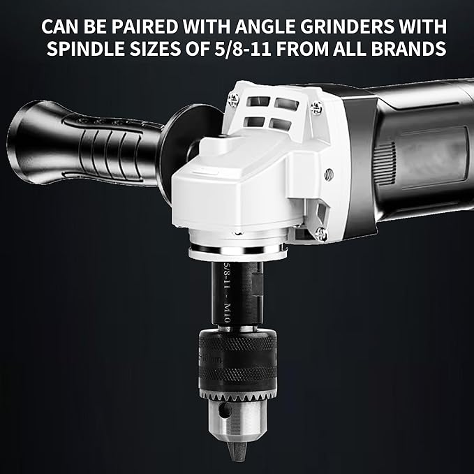 5/8-11 Angle grinding machine special conversion chuck, 1.5-10mm diameter metal drill chuck with fixed converter and quick replacement, stable use, can replace electric drill holes