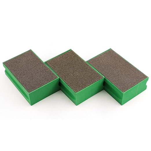 Electroplated Diamond Hand Polishing Pads 60-400 Grit Sanding Tile Stone Marble Concrete Wet Dry징짯 (3PCS 60Grit)