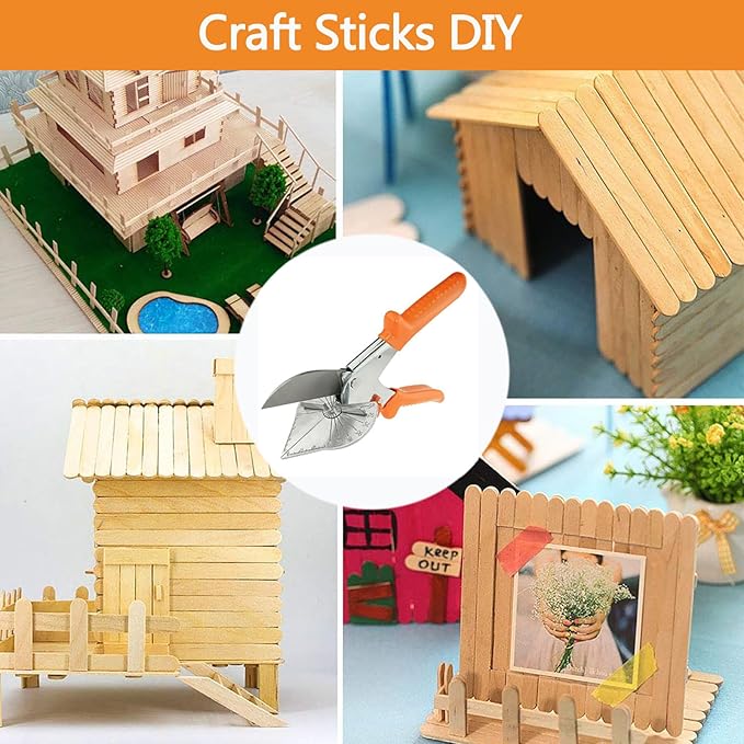 Miter Shears for Trim and Molding ??Adjustable Angle Cutter 45째??35째, Hand Tool for Soft Wood, Quarter Round, PVC, Rubber, Popsicle Sticks, Decorative Edges