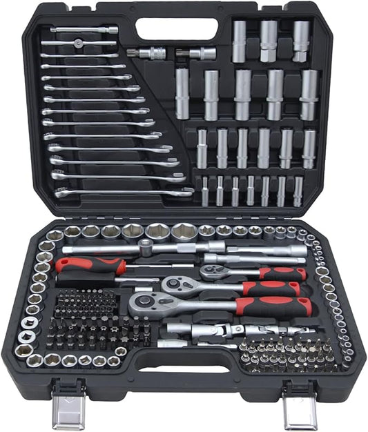 Ultimate Sockets Set Comprehensive Hand Tool Set Perfect for Home Essentials College Dorm Car Emergency Kit Ideal Apartment Essentials & Men?셲 Tools Gift