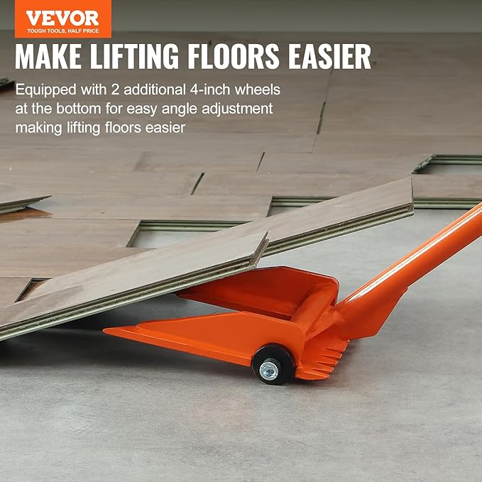 VEVOR 60'' Handle Demolition Bar, 2000 lbs Weight Capacity Flooring/Hardwood/Deck Board Demolition Tool, Multipurpose Demo Tools for Flooring, Framing, Roofing, Trim, Drywall