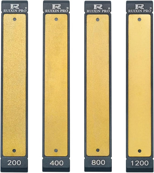 4PCS Diamond Sharpening Stones, #200#400#800#1200 Grit for Knife Sharpening Fixed-Angle Kit, Professional Whetstone Kit for Kitchen Outdoor