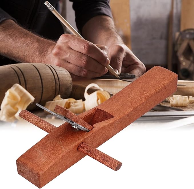 Hand Planer Hand Held Bench Wooden Carpenter Woodcraft Tool For Wood Planing Trimming, Smoothing(400)