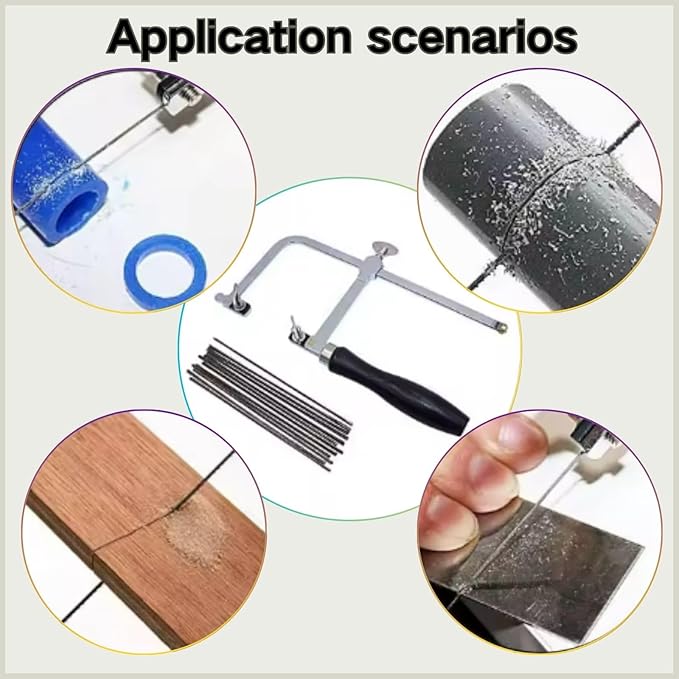 Hand Saw, Wood Working Tools and Accessories with 144 Blades, Suitable for PVC Pipes, Metal Pipes